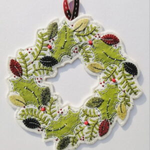 Louise Nichols Christmas wreath Lino Print Kit