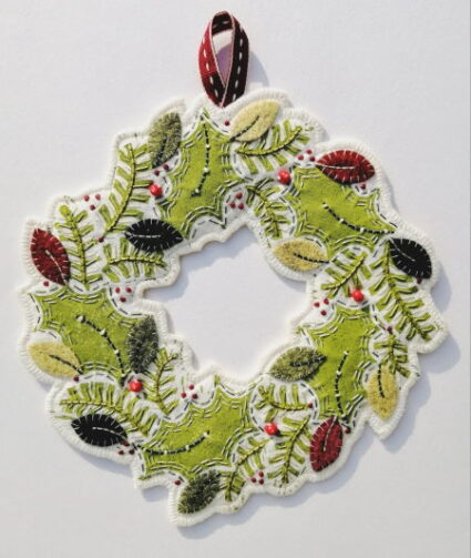 Louise Nichols Christmas wreath Lino Print Kit