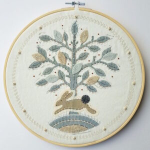 Louise Nichols Leafy Tree and Hare Grey Lino Kit