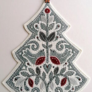 Louise Nichols Textile artist Folk Christmas Tree Blue