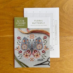 Love Poppet Floral Butterfly Cross Stitch Chart