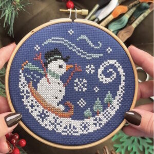 Love Poppet Frosty's Fun Christmas Cross Stitch Kit