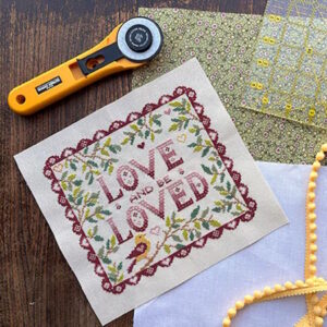Love Poppet Love and Be Loved Cross Stitch Cushion kit