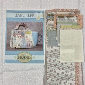 Love a Cuppa fabric kit. Pattern designed by the Birdhouse