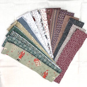 Lynette Anderson Fabric Christmas Scrap bag with 16 x 2.5" strips.