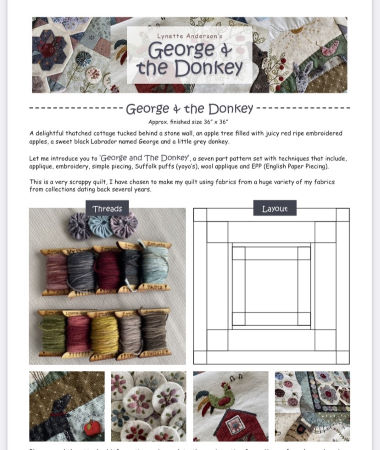 New 7 Part Block of the Month George and the Dragon by Lynette Anderson