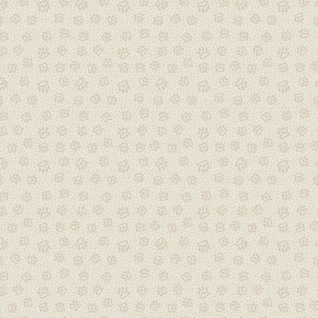 Lynette Anderson Good Boy and Kitty tiny little cat paws on a cream fabric background
