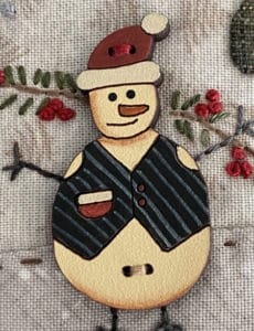 Lynette Anderson Snowman Button