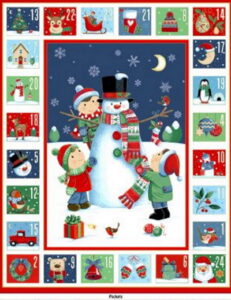 makower Christmas Santa Snowman Advent Panel