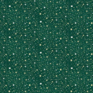 Makower Christmas Enchanted Stars Green