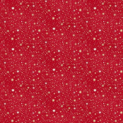 Makower Christmas Stars Red