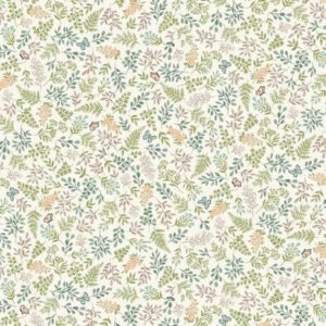 Makower Little Ones Cream Foliage Cotton Fabric