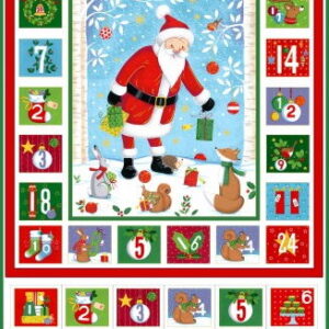 Makower Merry Santa Christmas Advent Calendar Panel