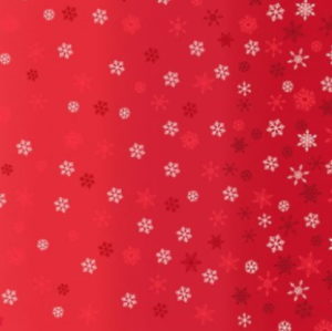 Makower Scandi Christmas 2021 Red Ombre Snowflake