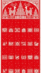 Makower Scandi advent Panel Cotton Fabric
