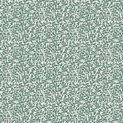 Makower Scandi Christmas 2025 Holly Green Cotton Fabric