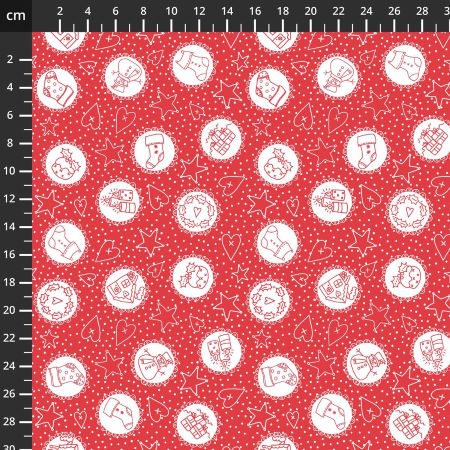 Mandy Shaw's Redwork Christmas Circle Icons red