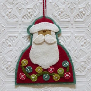 Marg Low Designs Christmas Santa felt ornament pattern