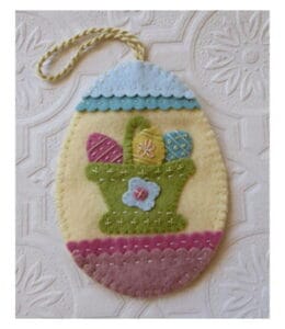 Marg Low Easter Basket Felt Ornament Pattern