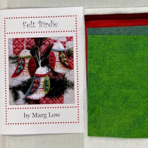 Marg Low Merry Christmas Felt Birdies Fabric and Pattern