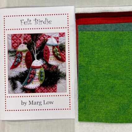 Marg Low Merry Christmas Felt Birdies Fabric and Pattern