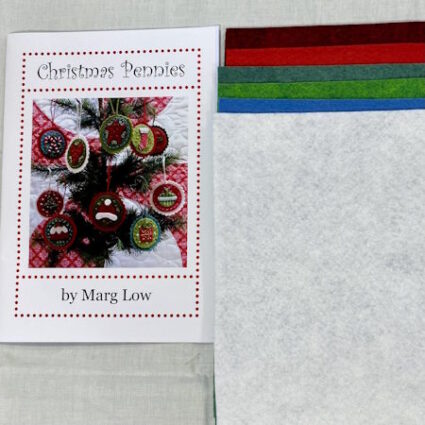 Marg Low Felt cHristmas Decoirations Fabric pack and Pattern Christmas Pennies