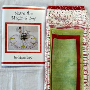Marg Low Share The Magic and Joy Christmas Tree Skirt Pattern and fabric pack