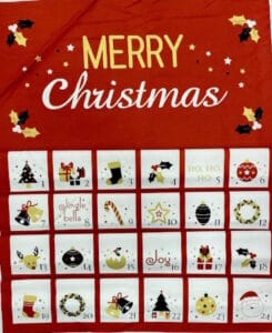 Nutex Fabric Merry Christmas advent calendar