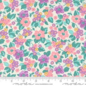 Moda 30's Playtime Growing Gardens Pastel Flowers by Linzee McCray