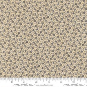 Moda Bluebirds Nest Vine Small Floral Tan Blue by Kansas Troubles