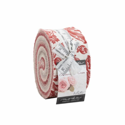 Moda Cranberries and Cream Jelly Roll by 3 Sisters