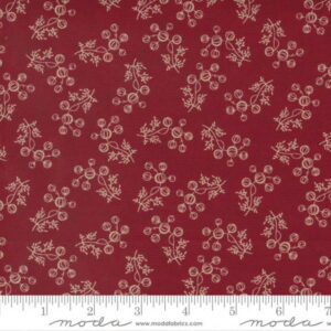 Garden Gatherings Pomegranate Floral in Dark red by designers Primitive Gatherings