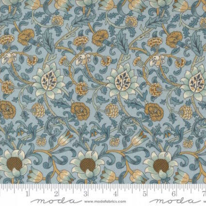 Moda Morris Manor Evenlode Blue by Barbara Brackman