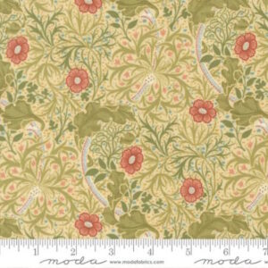 Moda Morris Muse Seaweed Floral Parchment Cotton Fabric