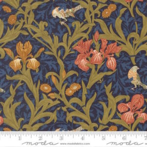 Moda Morris Muse Twilight Iris Dark Blue Cotton Fabric