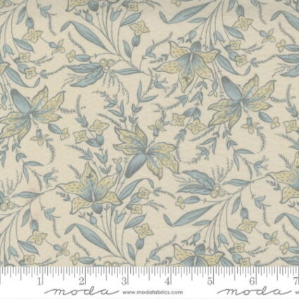 Moda Regency Somerset Blues Frome Floral Traditional Antique Natural by Christopher Wilson Tate