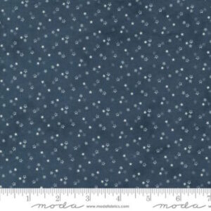 Moda Snowman Gatherings Night Sky Stars Navy by Primitive Gatherings