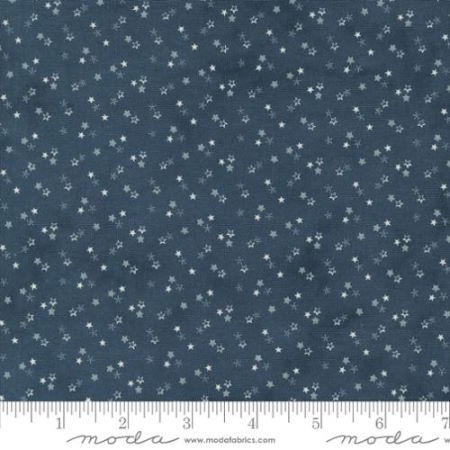 Moda Snowman Gatherings Night Sky Stars Navy by Primitive Gatherings