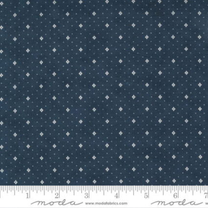 Moda Starlight Gatherings Diamond Dot Geometric Shirtings Blender Dark Blue by Primitive Gatherings