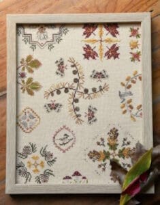 Mojo Stitches Falling Leaves Cross stitch Chart by Joanna Kabanoff
