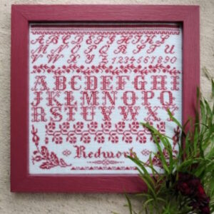 Mojo Stitches Redwork Sampler Cross stitch chart by Joanna Kabanoff