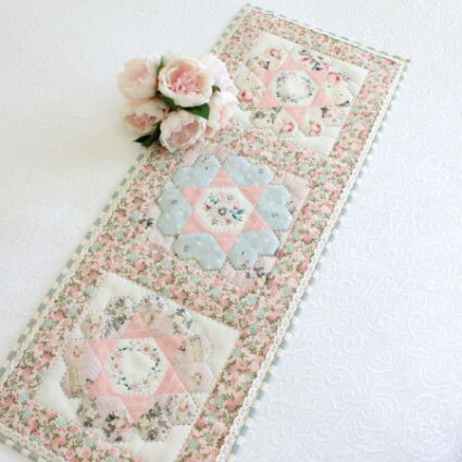 Molly and Mama Table Runner Pattern with pr printed linen