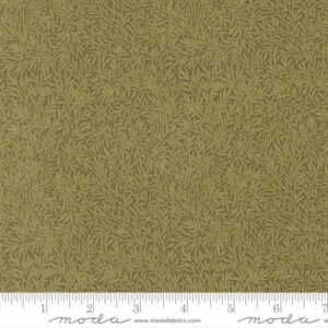 Morris Muse Willow Leaf Blender Sage fabric by Barbara Brackman
