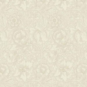 Stof morris and Co Standen Cream Flowers on a cream background