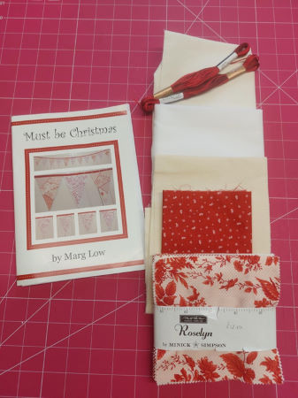 Must be Christmas Bunting kit review, pattern designed by Marg Low