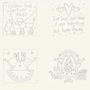 Natalie Bird Handy Stitches Linen mix Stitchery Panel