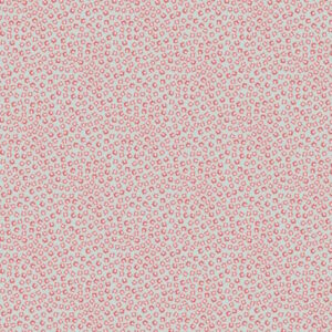 Natalie Bird Out and About Scattered Flowers Pink from Devonstone Cotton Fabric