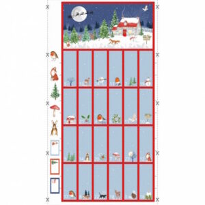 Nutex Christmas Eve advent calendar Panel by Sue Wheeler