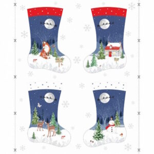 Nutex Christmas Eve Stocking Panel by Sue Wheeler