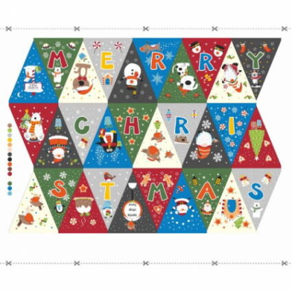 Nutex Christmas Novelty Bunting Panel